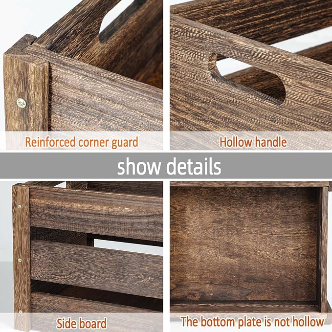 Wooden Crates, Farmhouse Wood Crates - Image 3