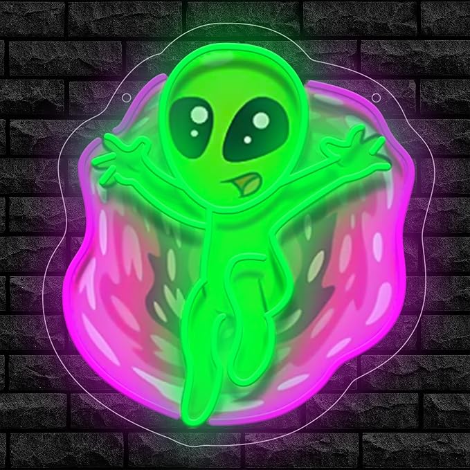 Alien LED Neon Sign, USB Powered Neon Wall Light - Image 4