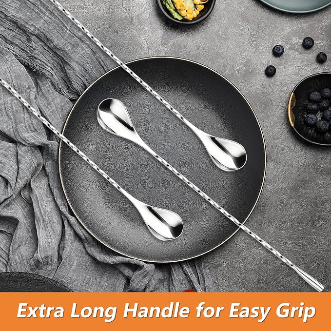 3 PCS 12 Inch Bar Spoon, Stirring Spoons, Cocktail Spoon, Drink Stirrer - Image 7