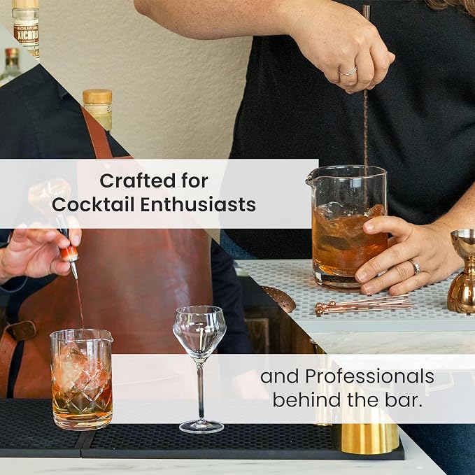 A Bar Above Cocktail Mixing Glass, Diamond Deco Enhanced Annealed Lead-Free - Image 2