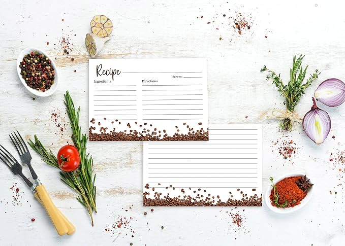 4x6 Inch Recipe Cards, Thick Double Sided Premium Card Stock- Modern Style - Image 4