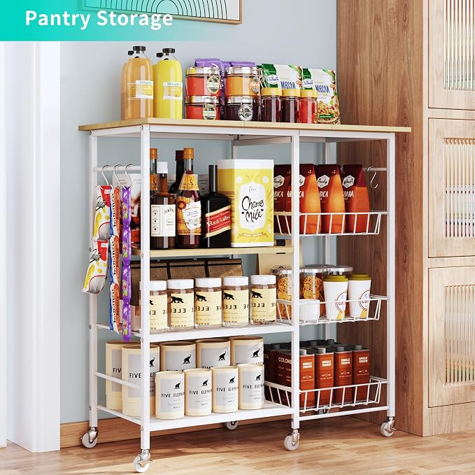 HapiRm Rolling Kitchen Microwave Cart - Image 5