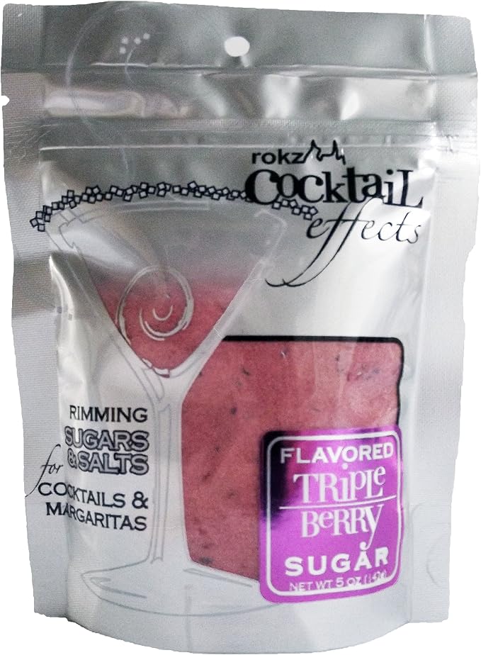 rokz Triple Berry Cocktail Sugar, Sugar Drink Rimmer by rokz