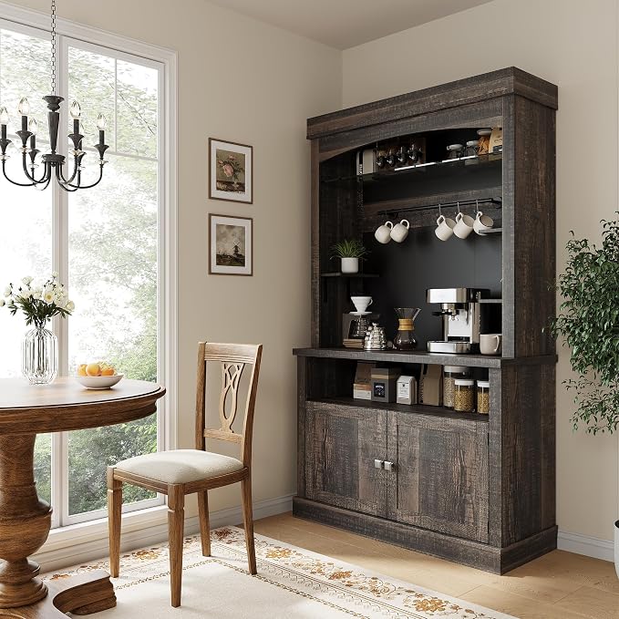 CABIHOME Farmhouse Coffee Bar Cabinet - Image 7