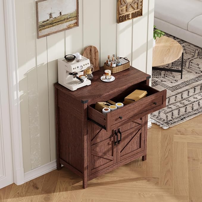 ChooChoo Kitchen Storage Cabinet, Coffee Bar Cabinet, Farmhouse Buffet Sideboard - Image 5