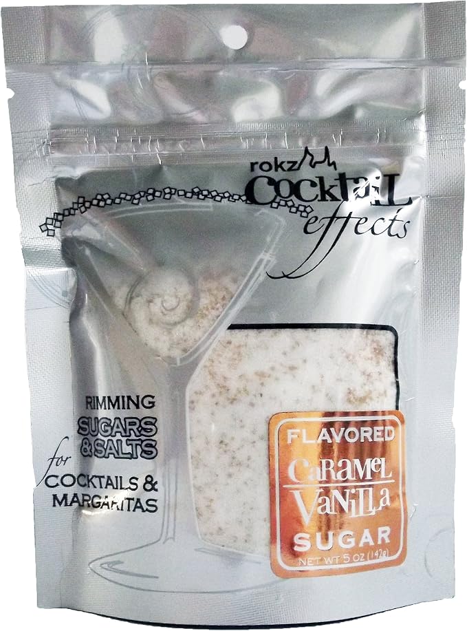 rokz Caramel Vanilla Cocktail Sugar, Sugar Drink Rimmer, 5 Ounce by rokz