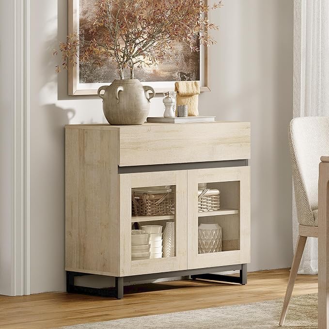 WAMPAT Sideboard Buffet Cabinets, Modern Credenza Sideboard by WAMPAT