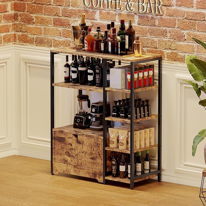 Garvee Mini Coffee Bar Cabinet - Image 8