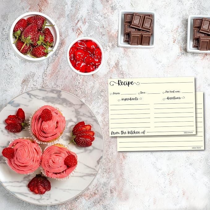 HerZii Prints Double Sided Recipe Cards 3x5 Inches - Image 5