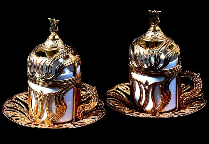 Kuchengerate 2pcs Turkish Greek Arabic Moroccan Coffee Cups - Image 8