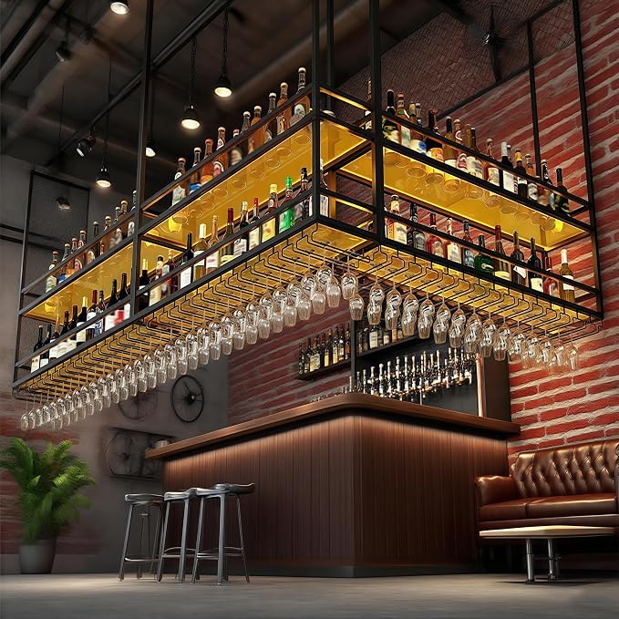 31.4IN Ceiling Wine Glass Rack - Image 7