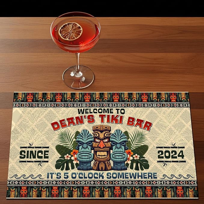 THUYPT Personalized Tiki Bar Mat, Dish Drying Mat - Image 4