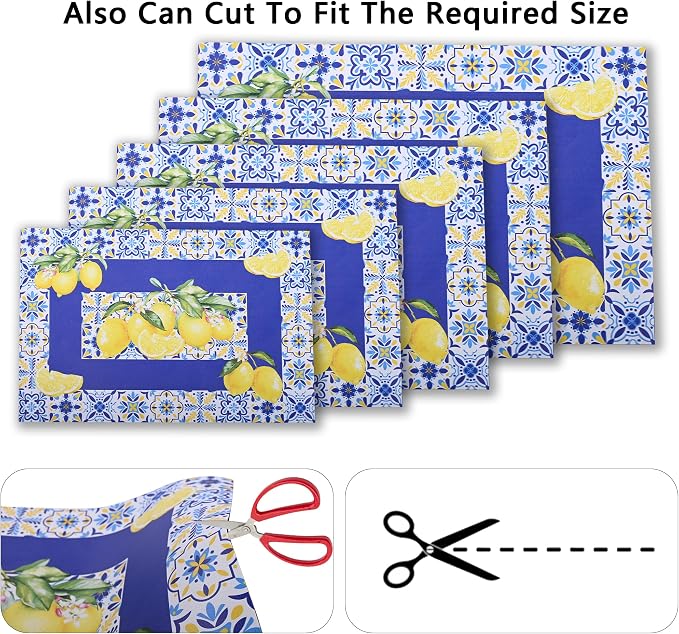 Lemon Dish Drying Mat For Kitchen Counter Absorbent Non-Slip Rubber Backed - Image 4