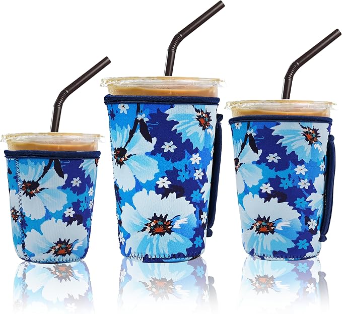 3 Pack Iced Coffee Sleeve Insulator Sleeves by Yazabai