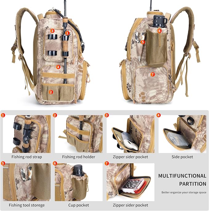 Rabjen Fishing Tackle Backpack - Image 2