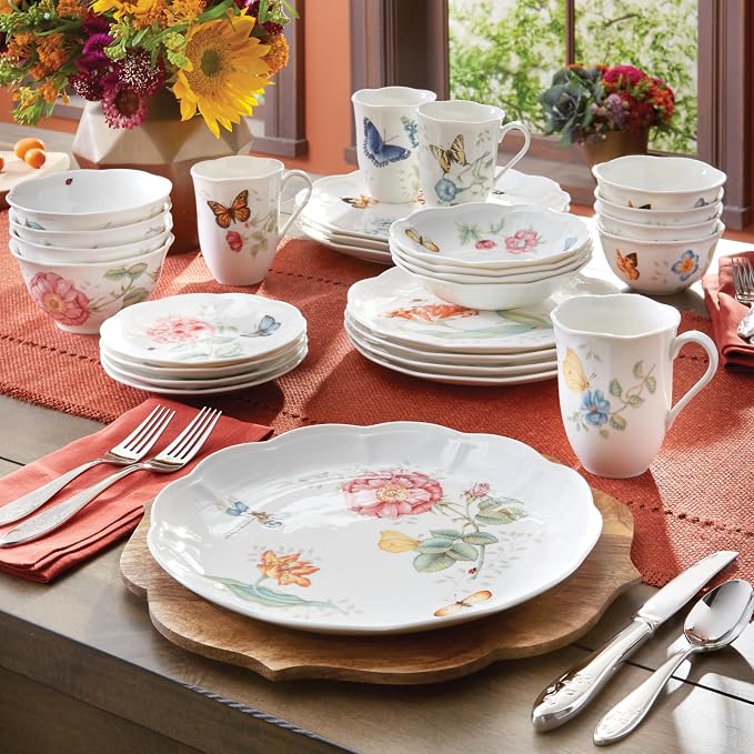 Lenox Dinnerware Set, Butterfly Meadow 28-Piece Set, Service - Image 5