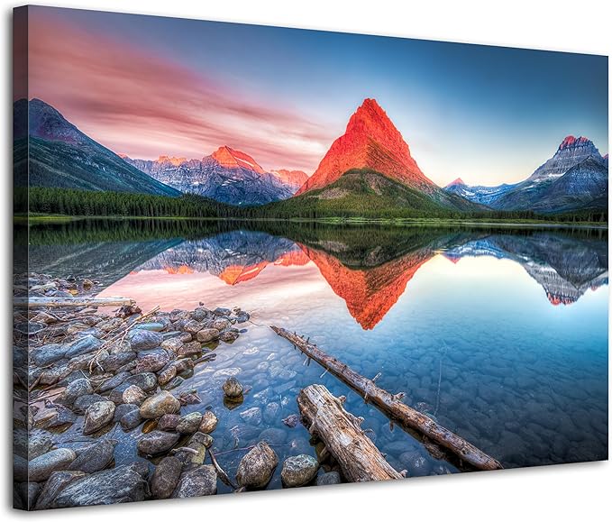 Big Glacier Mountain Canvas Wall Art by Unknown