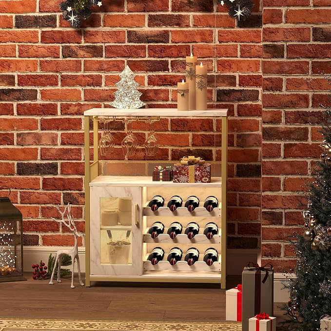 Jojoka 3 Tier Wine Bar Cabinet - Image 7