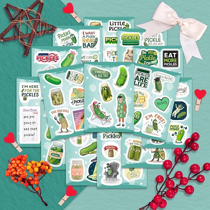 100Pcs Pickle Stickers for Water Bottle and Laptop - Image 7
