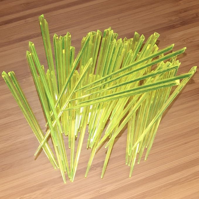 BambooMN - Triangular Appetizer Food and Drink Prism Picks - 4.5" - Lime Green - Image 3