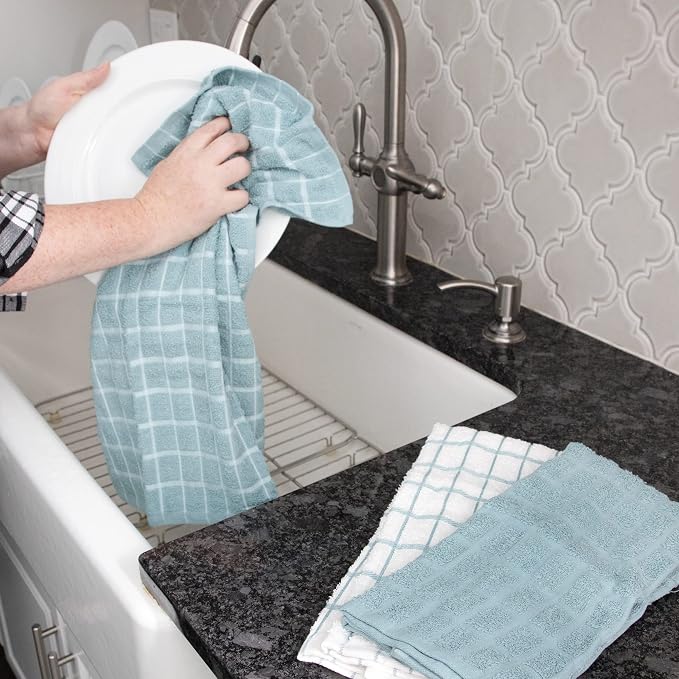Ritz Premium 100% Cotton Terry Check Kitchen Dish Towels - Image 4