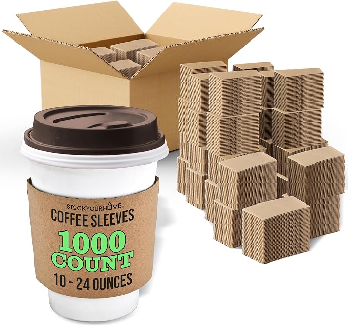 Stock Your Home 1000 Count Coffee Cup Sleeves by StockYourHome