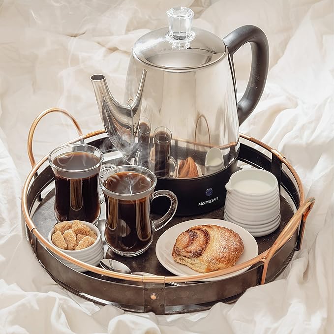 Mixpresso Small Electric Percolator Coffee Pot 4 Cup Stainless Steel - Image 8