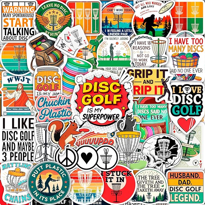 100Pcs Disc Golf Stickers Decals by BulbaCraft