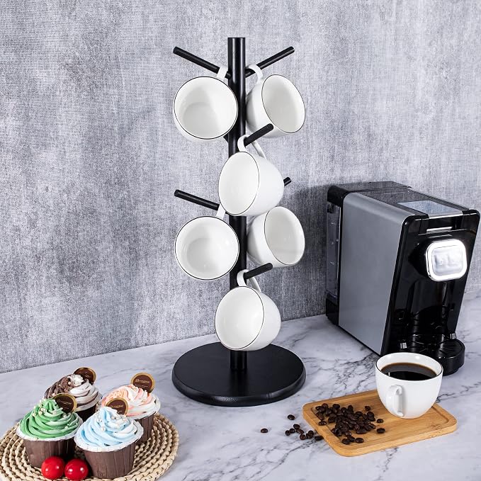 MyLifeUNIT Mug Holder Tree, Wood Mug Hanger Stand - Image 2