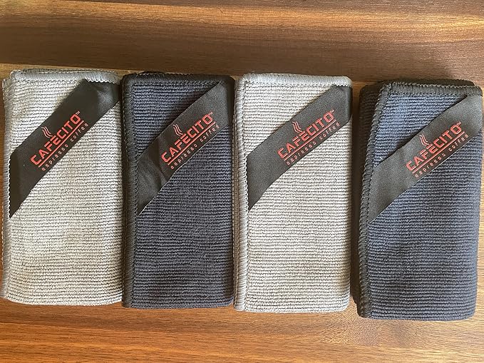 CAFECITO® Barista Microfiber Cloth 4 Pack – Espresso Machine Cleaning Towels - Image 4