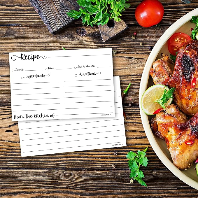 HerZii Prints Double Sided Recipe Cards 3x5 Inches - Image 3