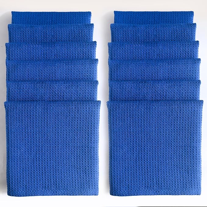 Royal Blue Cotton Cleaning Rags - Image 2