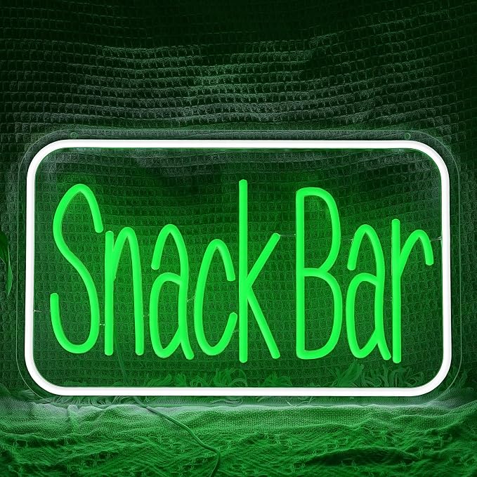 Snack Bar Neon Sign USB Powered Snacks Light Up Sign Dimmable Business Neon by Unknown