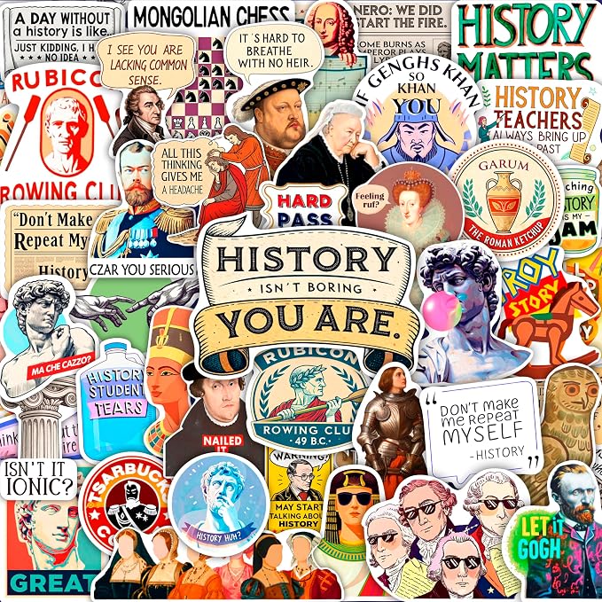 100Pcs History Stickers by BulbaCraft